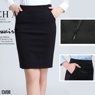 Chân váy công sở các màu đen rêu đỏ đô