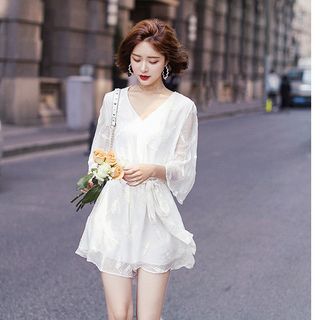 JUM SHORT CỔ V CAO CẤP