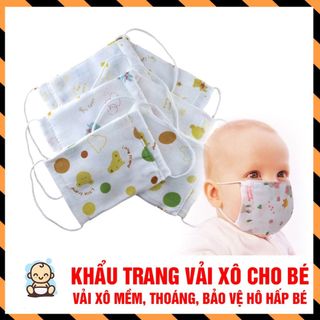 Khẩu trang vải xô cho bé giá sỉ