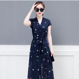 JUM CỔ V HỌA TIẾT NHẬP