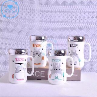 Ly Sứ Giữ Nhiệt Nắp Gương Hoạ Tiết Hoạt Hình Totoro