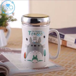 Ly Sứ Giữ Nhiệt Nắp Gương Hoạ Tiết Hoạt Hình Totoro