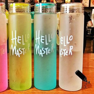 Bình nước thủy tinh Hello Master 480ml