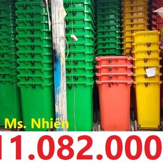 Thùng rác 120 lít giá rẻ tại long an- thùng rác công cộng-