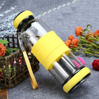 Bình thủy tinh pha trà 420ml bọc silicon