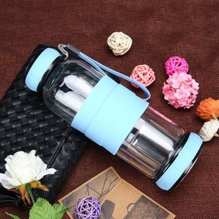 Bình thủy tinh pha trà 420ml bọc silicon