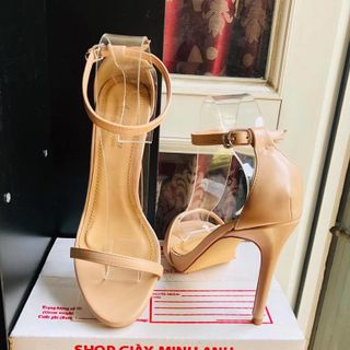 SANDAL DÂY MẢNH NUDE MỜ 11P