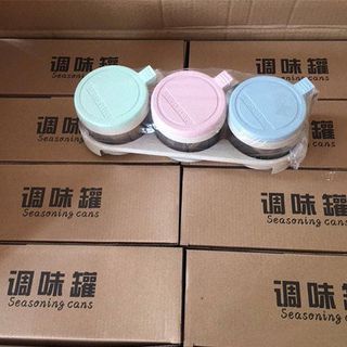 Bộ 3 lọ thủy tinh đựng gia vị lúa mạch