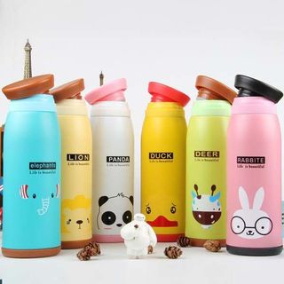Bình nước giữ nhiệt hình thú 500ml phong cách Hàn Quốc