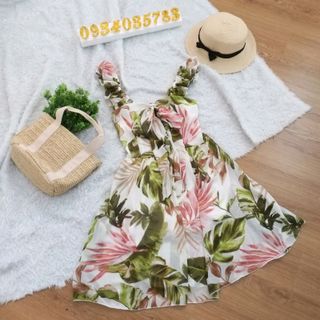 Đầm voan hoa 2 lớp cao cấp
