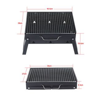 Bếp nướng dã ngoại kèm chổi quét và xiên nướng