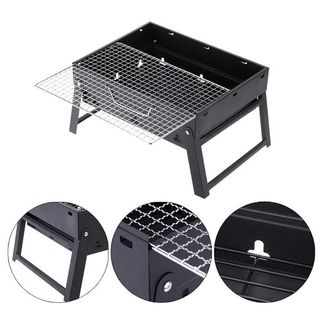 Bếp nướng dã ngoại kèm chổi quét và xiên nướng