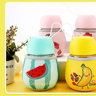 Bình thủy tinh giữ nhiệt 320ml đáng yêu