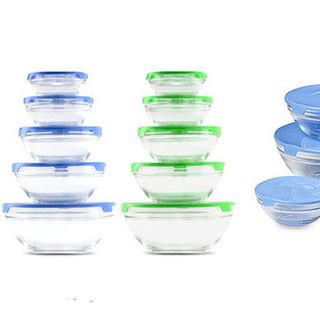 Bộ 5 tô thủy tinh Cooking Bowl có nắp đậy