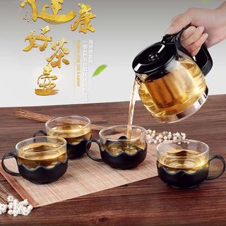 BỘ ẤM PHA TRÀ THỦY TINH CÓ LƯỚI LỌC CAO CẤP SANG TRỌNG
