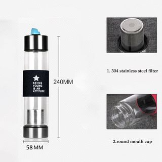 Bình thủy tinh pha trà có lọc trà 450ml