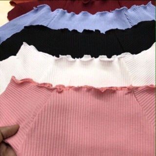 áo bẹt vai thun gân