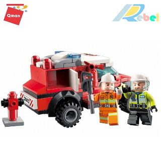 Bồ đồ chơi xếp hình lego QMAN 2801- 2804 - Cứu hỏa