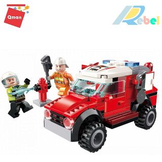 Bồ đồ chơi xếp hình lego QMAN 2801- 2804 - Cứu hỏa
