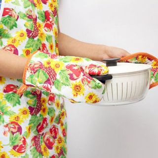 Bộ làm bếp 3 món tạp dề găng tay bắc nồi