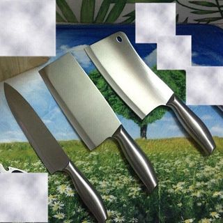 Bộ dao inox 3 món đúc nguyên khối