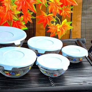 Bộ bát thủy tinh 5 chiếc Cooking Bowl có hoa văn