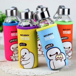 Bình thủy tinh giữ nhiệt Baymax dễ thương