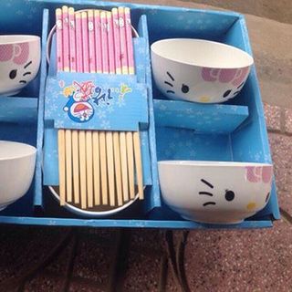 BỘ 6 BÁT ĐŨA HELLO KITY ĐÁNG YÊU CHO BÉ