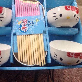 BỘ 6 BÁT ĐŨA HELLO KITY ĐÁNG YÊU CHO BÉ