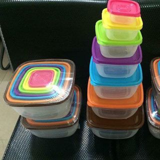 Bộ hộp nhựa đựng thức ăn 7 màu