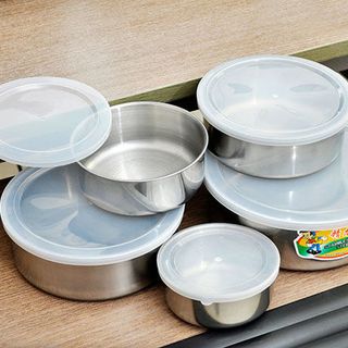 Bộ 5 thố inox cao cấp có nắp đậy tiện dụng