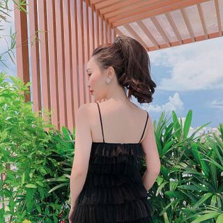 ĐẦM HAI DÂY VOAN XẾP TẦNG