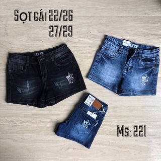 short jean bé gái thêu đắp vải jean co giãn mạnh wash 3 màu cho bé dòng hàng cao cấp SIZE 22-29 RI 8 HÀNG CÓ SẴN BAO ĐẸP Msmtr giá sỉ