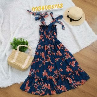 Đầm maxi voan hoa cao cấp