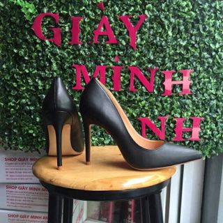 GIÀY CAO GÓT ĐEN LÌ 11P