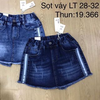 váy jean bé gái SIZE CỒ dòng hàng cao cấp cho bé vải jean thun co giãn mạnh có 2 màu đậm nhạt SIZE 28-32 RI 5 HÀNG CÓ SẴN Msmt giá sỉ