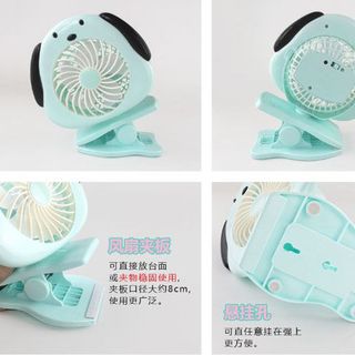 Quạt kẹp bàn hình thú tích điện sạc cổng usb