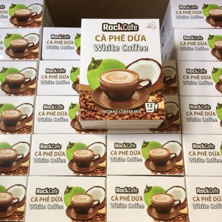 CÀ PHÊ DỪA - Rockcafe Coconut White Coffee - Hộp 20 gói x 20g