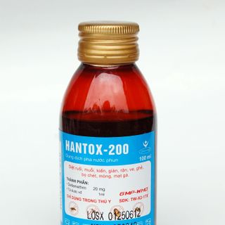 Hantox 200 50ml - Phòng trừ ve rận bọ chét mạc gà ruồi muỗi mồng trên thú nuôi giá sỉ