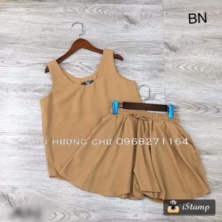 đồ bộ mặc nhà nữ dễ thương bằng vải thun đẹp giá rẻ đùi đũi ba lỗ BN 17126 Kèm Ảnh Thật