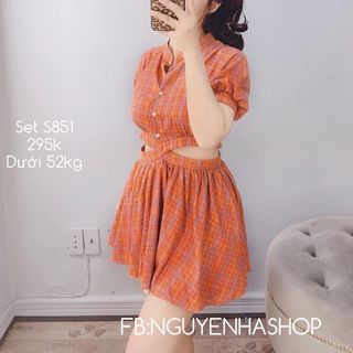 ĐẦM SƠ MI KHOÉT EO