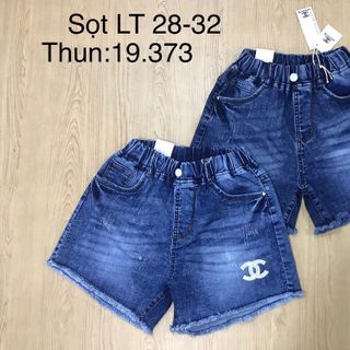 quần short jean bé gái size cồ thêu đắp may wash tua lai rách vải jean co giãn mạnh có 2 màu đậm nhạt cho bé size cồ 28-32 ri 5 hàng có sẵn Msmt giá sỉ