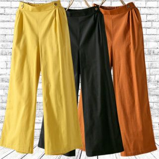 Quần nữ ống rộng chất liệu đũi cao cấpđiểm nhấn 2 bên eotạo chân dài thêm 126