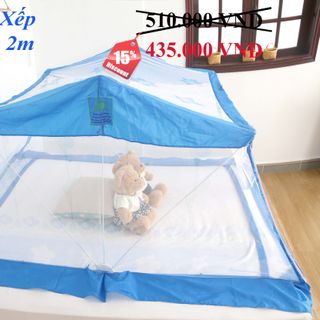 Mùng xếp thông minh Hưng Ngân 1m2x2m