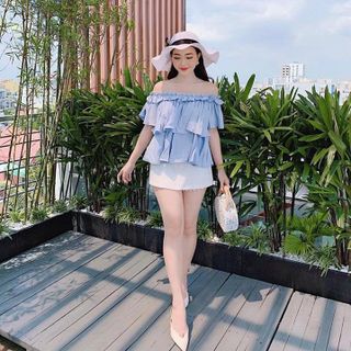 ÁO TRỄ VAI BÈO TẦNG