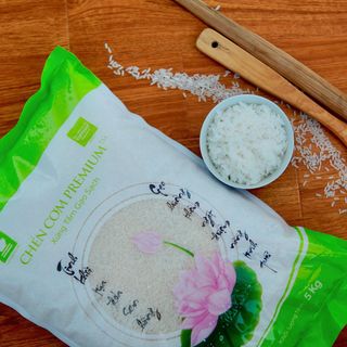 Gạo sạch VietGAP Chén Cơm Premiummềm dẻo 5kg