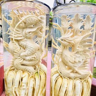 Bình đinh lăng điêu khắc các loại