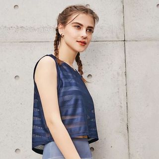 Áo tập tank lưới sọc ngang
