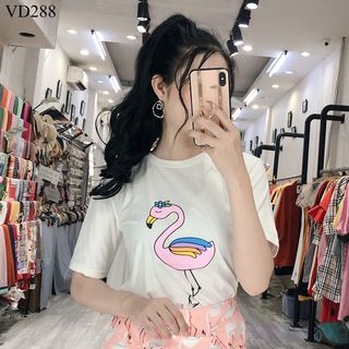 SET CHÂN VÁY ÁO THUN CON HẠC