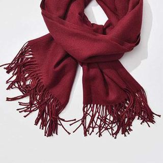 Khăn Choàng Cổ Len Dạ Màu Đỏ Đô Trơn - Cashmere - 200x60cm - Mã KC076